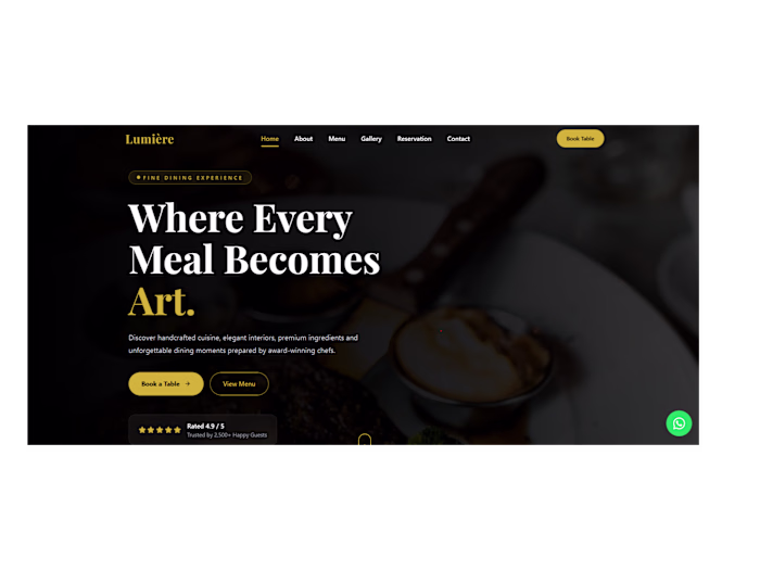 Title
Luxury Restaurant Website | React