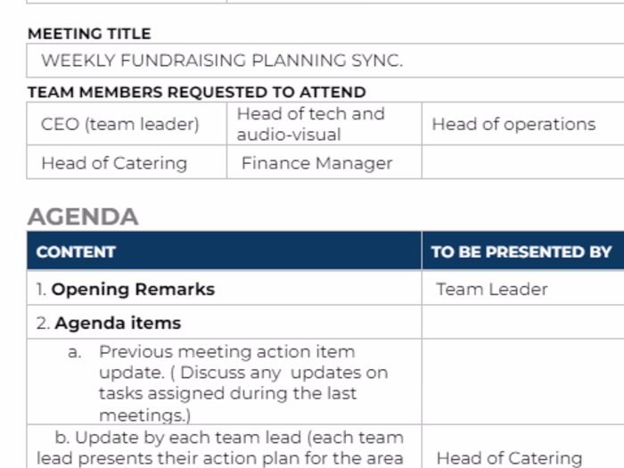 Meeting management