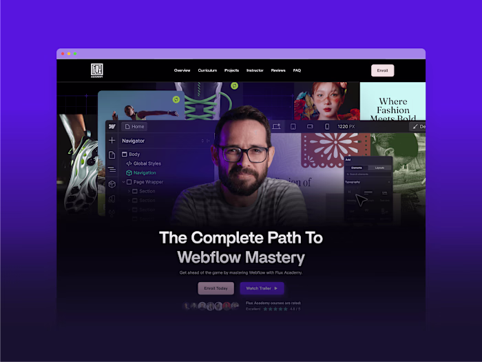Revamping Flux Academy's Webflow Masterclass