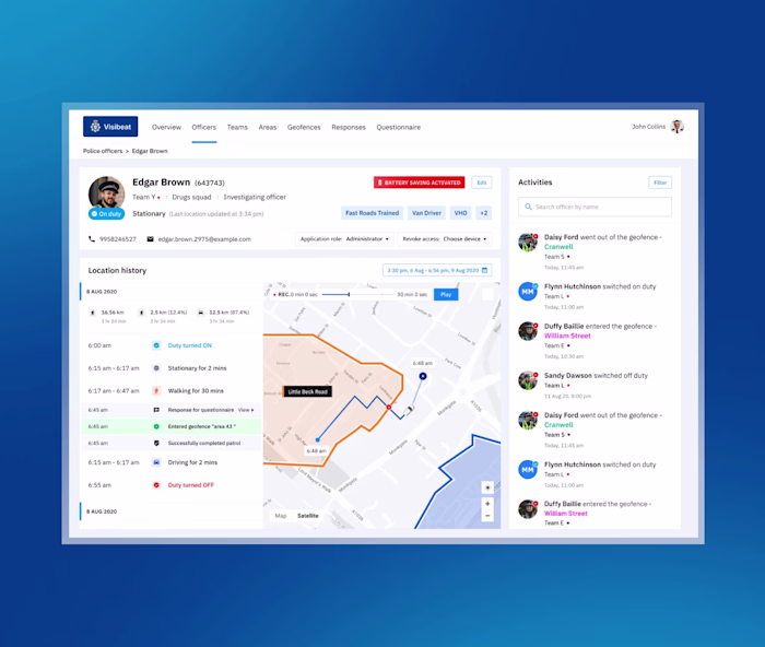 Fleet Tracking Web Dashboard