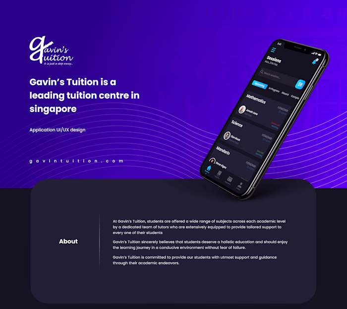 Gavin's Tuition Mobile App UI/UX Design :: Behance