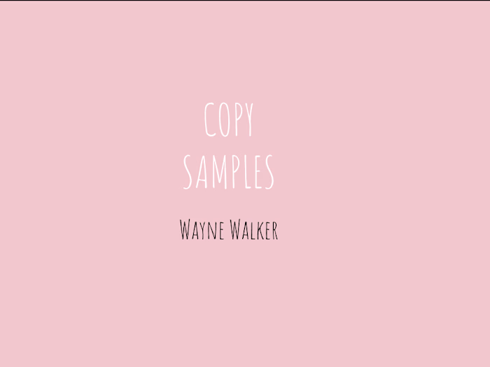 COPY SAMPLES