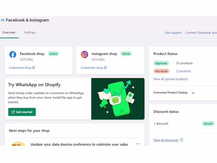 Facebook and Instagram Shop Setup