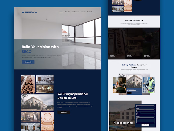SECO-Construction Company Landing Page
