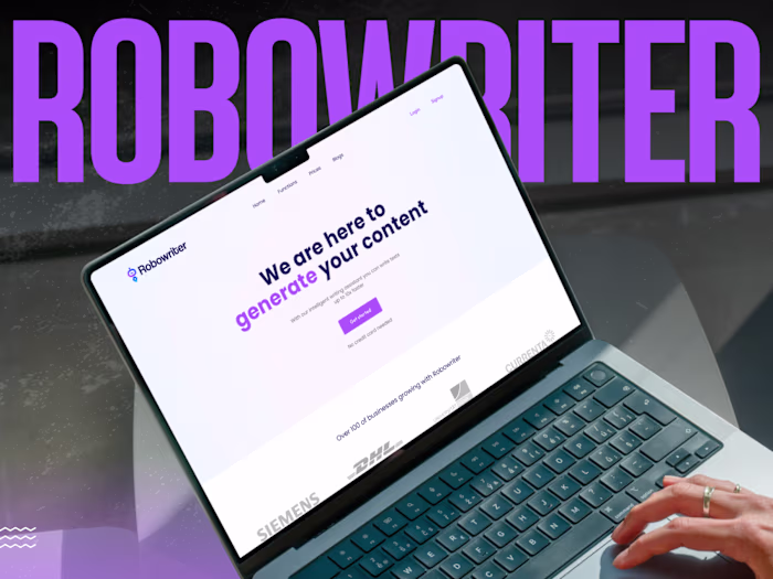 Webflow SaaS Website for RoboWriter AI Content Generator