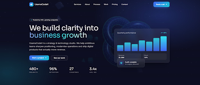 Business Growth Landing Page
A modern,