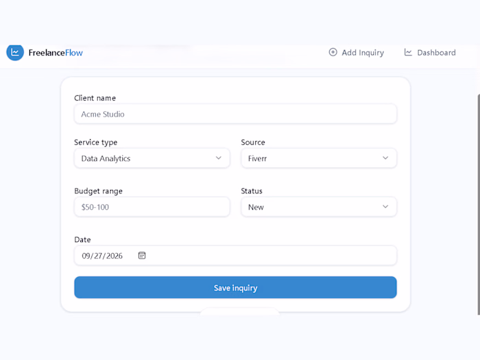 FreelanceFlow: Turning "Can you help