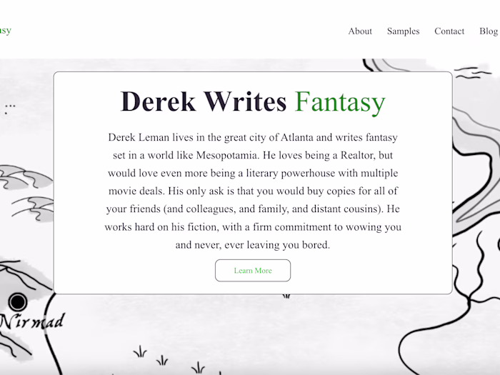 Author Page Website
