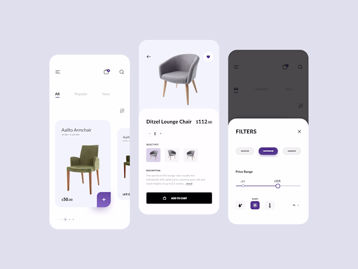 Mobile App - Furniture Ecommerce App