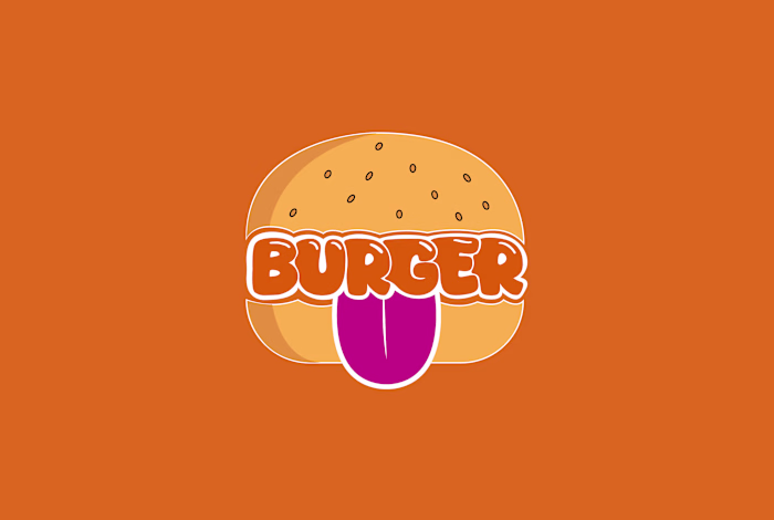 Simple Burger Brand logo design