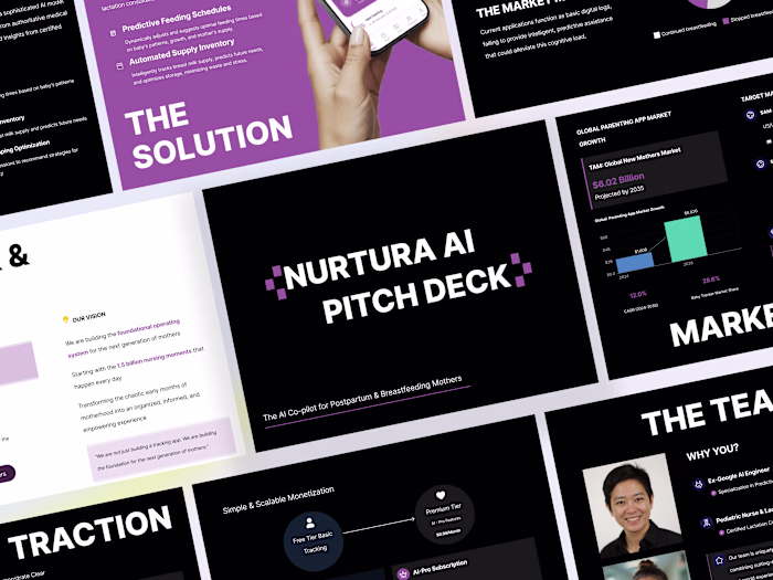 Investor Pitch Deck Design for Nurtura AI