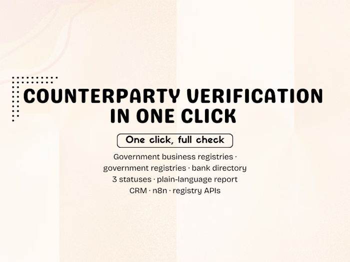 A B2B firm was verifying
