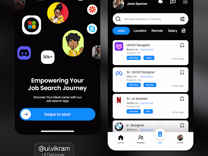 A UI Concept design for Job Search App