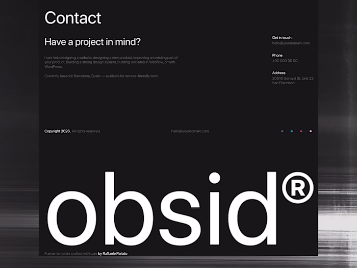 Portfolio website design made with