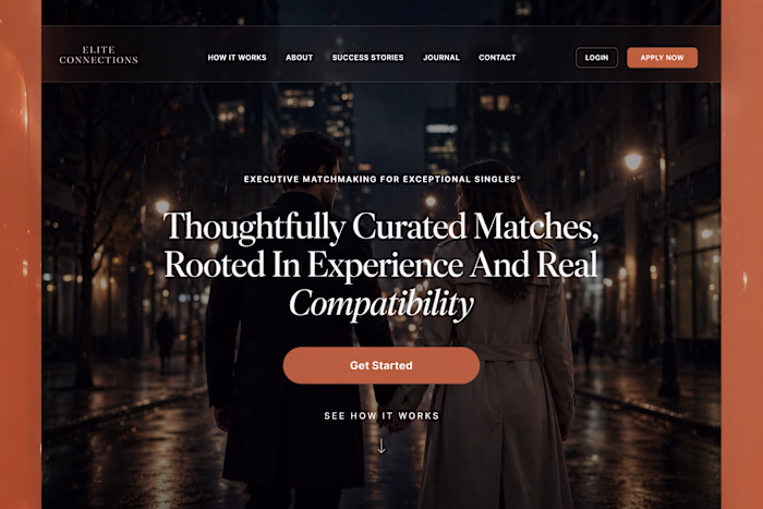 LUMEN Luxury Executive Matchmaking Landing Page Description:...