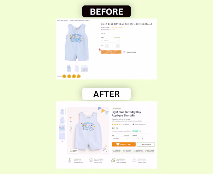 Before / After of a