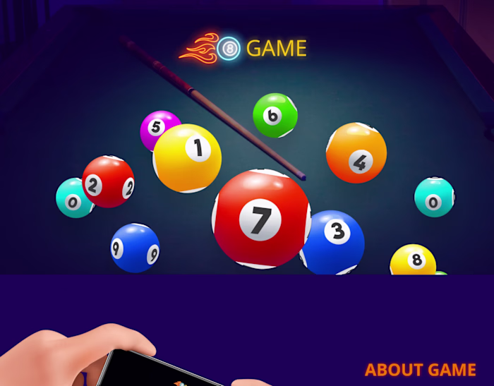 8 BALL POOL GAME PORTFOLIO DESIGN