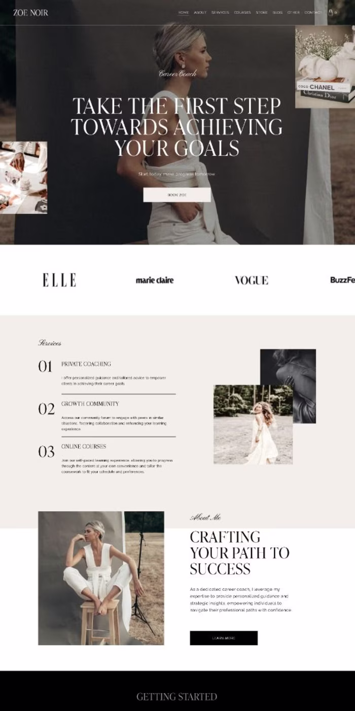 Strategic Squarespace Website Design for Coaches etc..