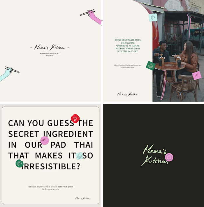 MAMA'S kitchen - Asian cuisine - brand identity 