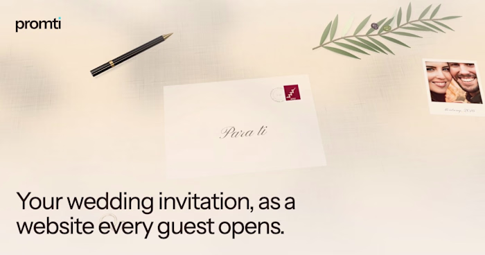 A wedding invitation website that