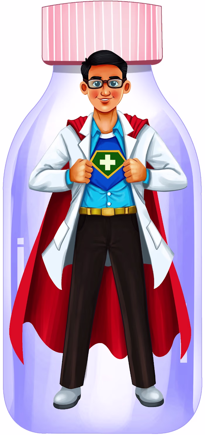 Designed a custom superhero doctor