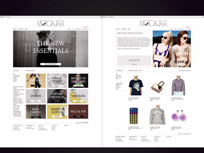 Modajar Online Retailer Brand Design