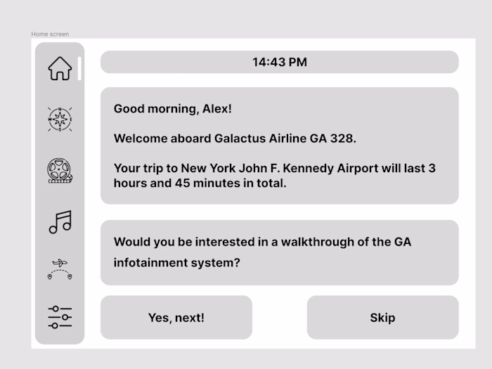 In-flight infotainment system