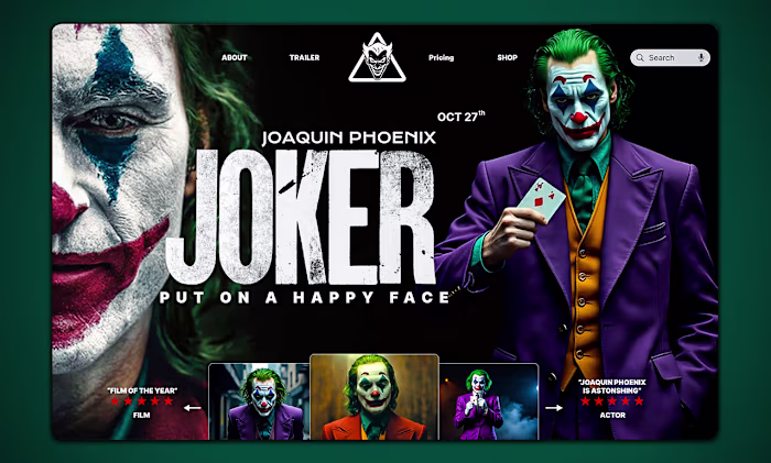 Joker Website Landing Page UI