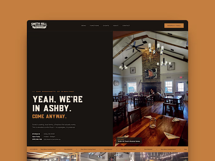 Smith Hill Tavern — Restaurant Website