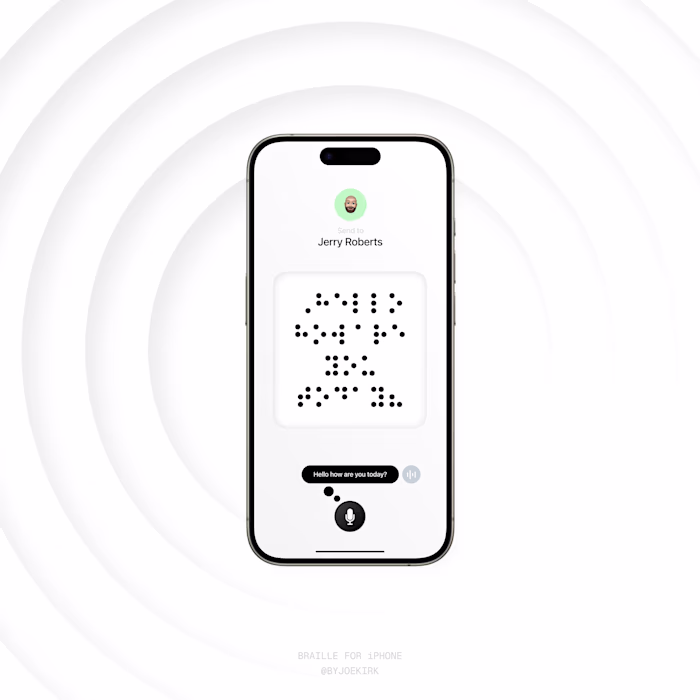 Looking at a potential accessibility option for blind iPhone...