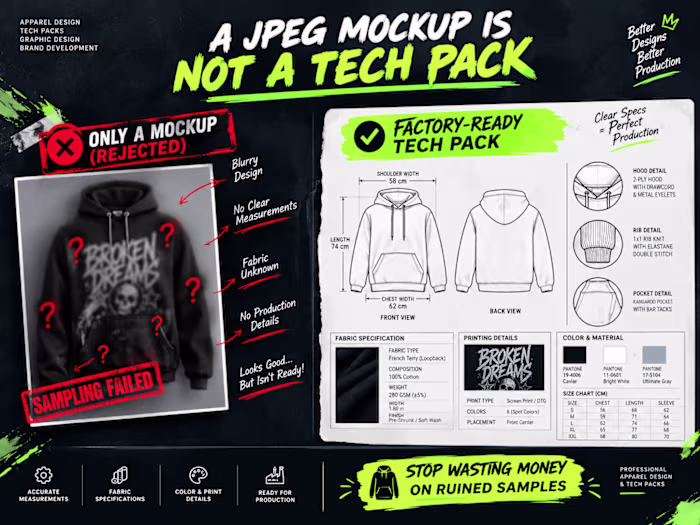 Production-Ready Tech Pack & Streetwear
