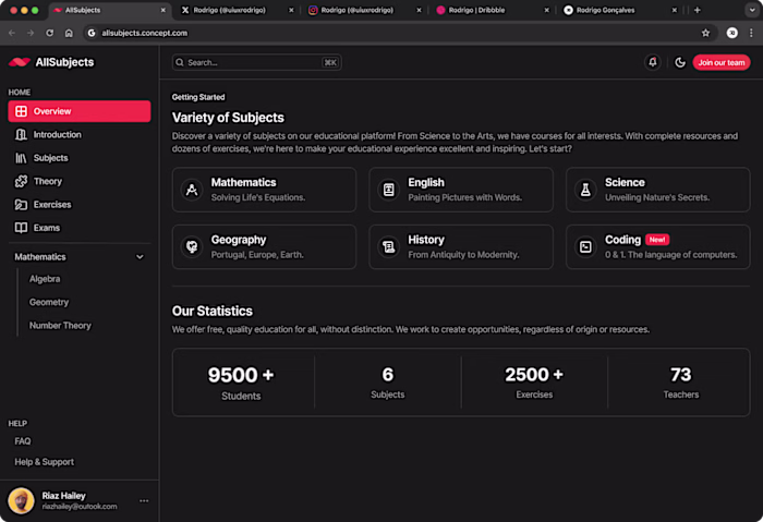 All Subjects - Educational platform