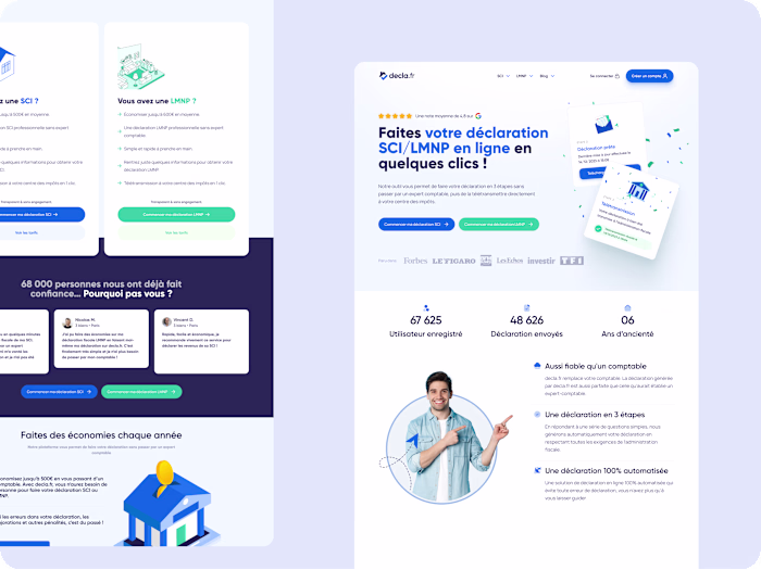 Creation of the Decla.fr Webflow Site