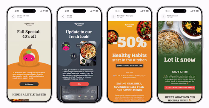 KptnCook CRM Email Campaigns