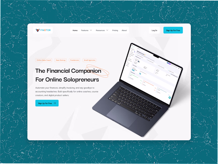 Landing Page Redesign for Finotor