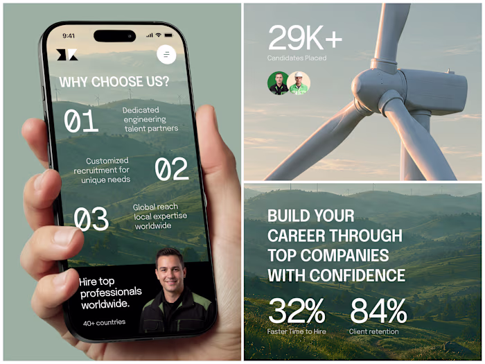 Engineering Recruitment Mobile App UI Design