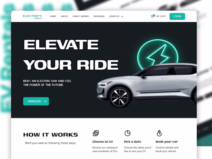 EV Rentals - Website Design