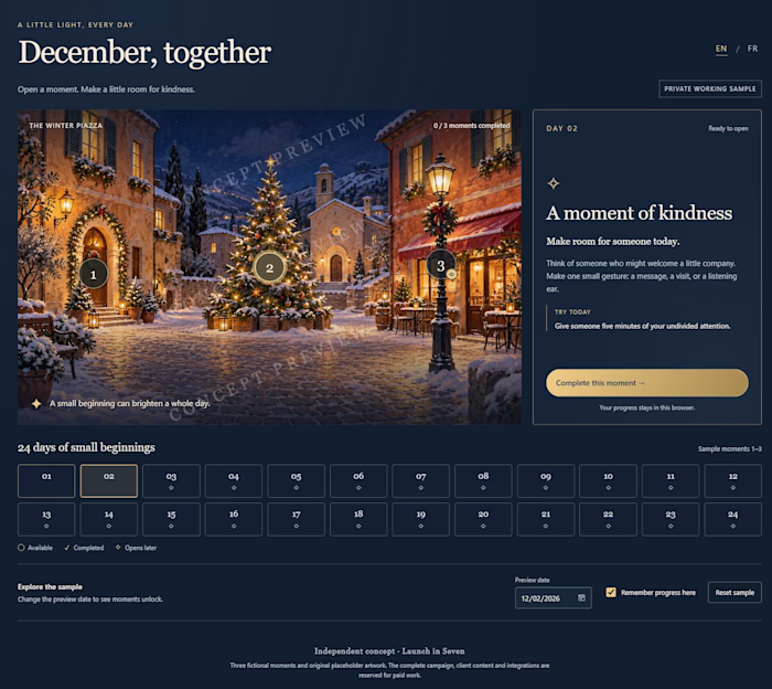 December, together — Interactive Advent Sample