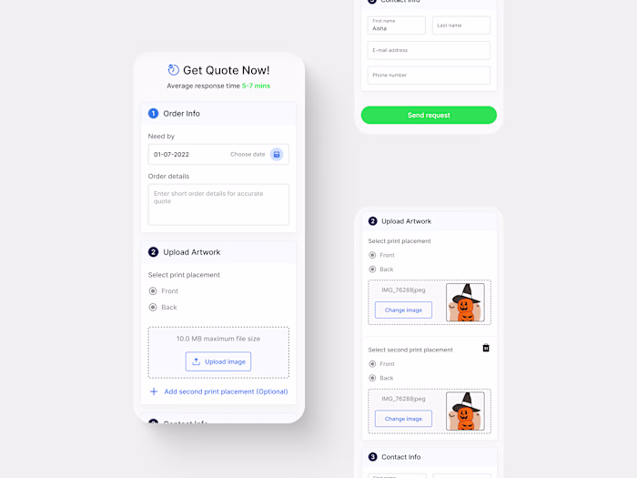 Quote Form / Mobile UI