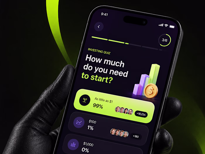Stock Investment Mobile App UI Design