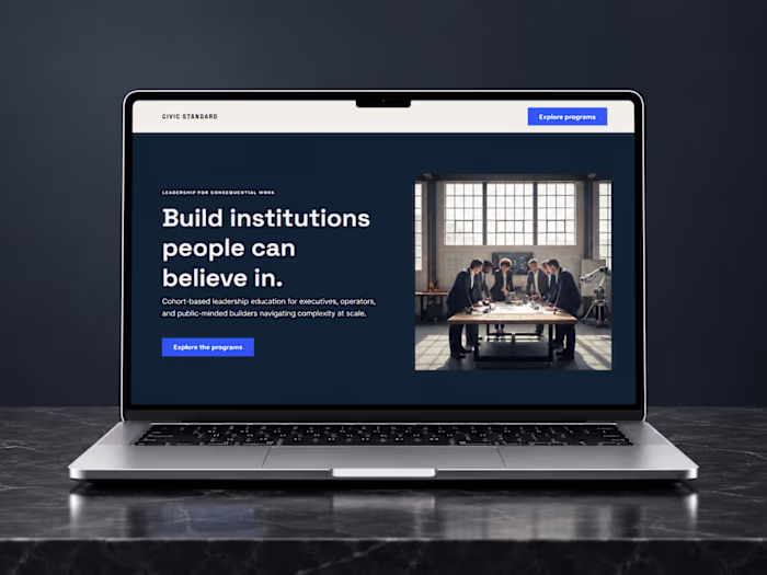 Civic Standard — Kajabi Executive Education Website