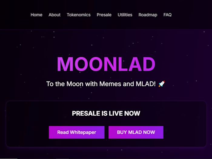MoonLad Presale and Website Launch