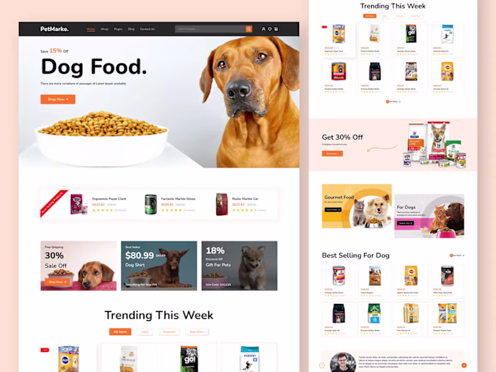 Pet Product Store Website Design
Hello, 
Hope