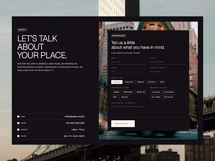 Contact page done with claude from my phone What a time to b...