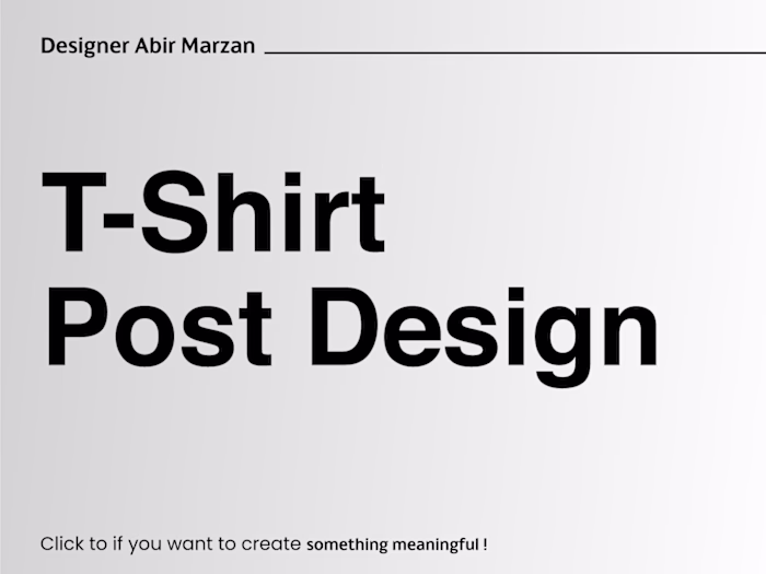 T-shirt Social Media Post Design