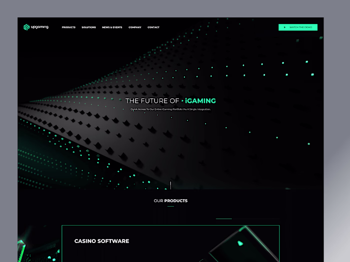 The First Interaction iGaming Platfrom Design UX/UI