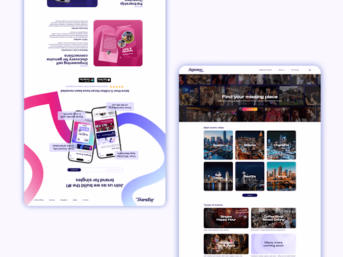 Web Design: Affiliate Landing Page & Event Ticket Platform