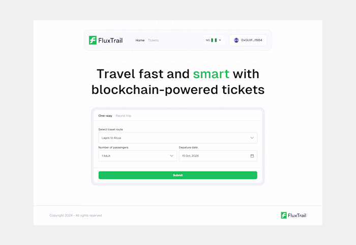 FluxTrail - Decentralizing Transport Ticketing on Blockchain