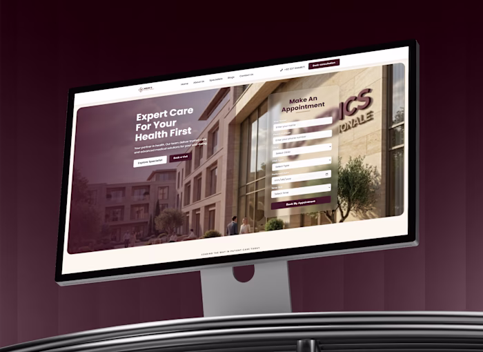 Hospital Website Design and Portal Development for appointments