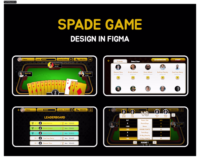 Mobile game design in Figma